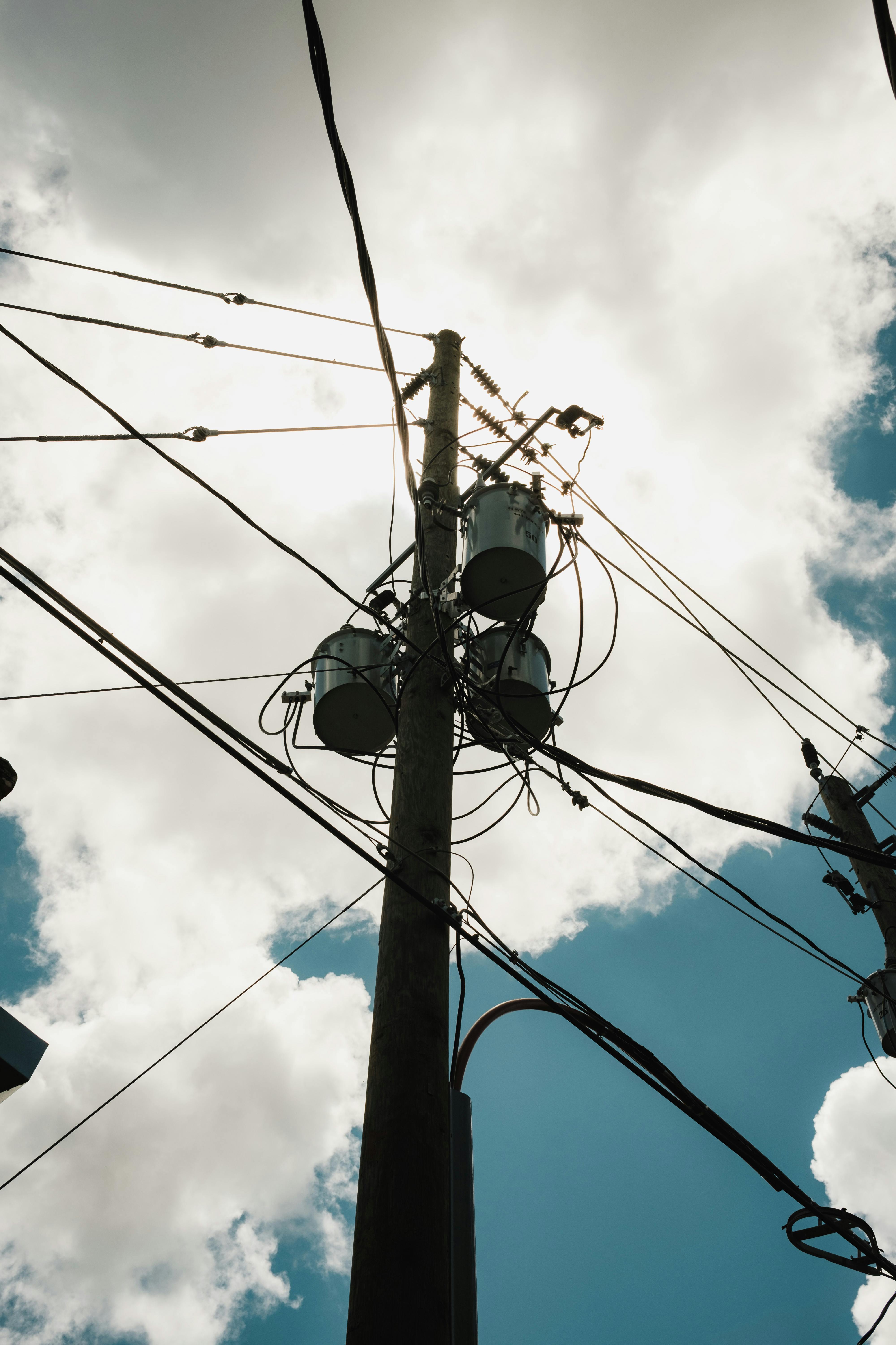 Transformer Against Blue Sky